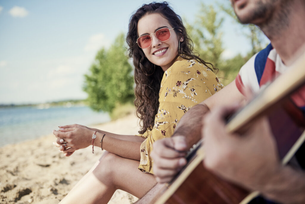 Portrait of  beautiful woman on the beach