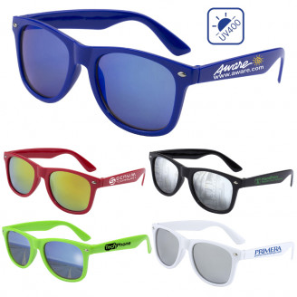 Clairemont Colored Mirror Tint Lens Sunglasses with High Gloss Frame Clairemont Colored Mirror Tint Lens Sunglasses with High Gloss Frame