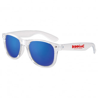 Clear Iconic Frame Mirror Lens Sunglasses