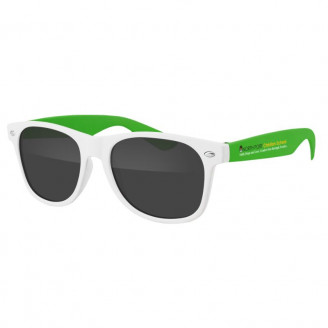 Two Tone Retro Vibes White Frame Sunglasses Two Tone Retro Vibes White Frame Sunglasses