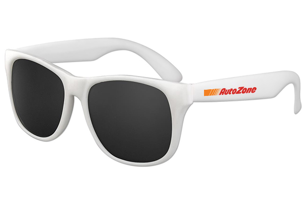 Custom White Frame Classic Sunglasses with White Arms