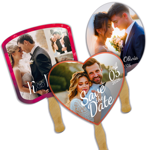 Promotional Full Color Wedding & Event Hand Fans