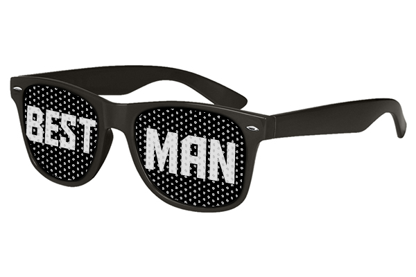 Best Man Wedding Black Personalized Malibu Sunglasses