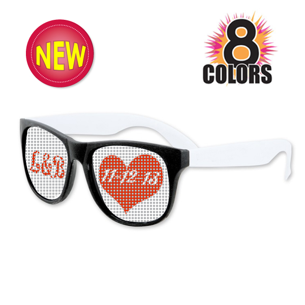 Wedding Printed Lens Rubberized Sunglasses